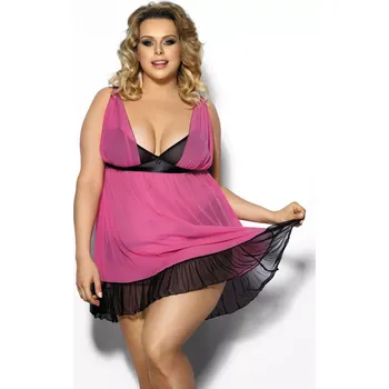 Dámské erotické kalhotky Košilka Carinola + kalhotky ZDARMA! Velikost plus - Angels Never Sin XL/XXL