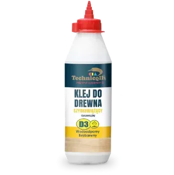 Průmyslové lepidlo TECHNICQLL - Rychleschnoucí lepidlo na dřevo D3 500ml
