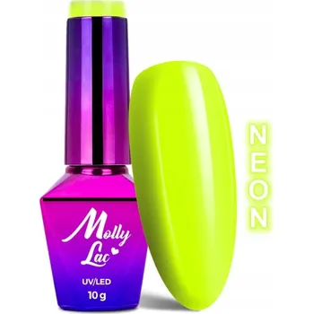 Lak na nehty Hybridní lak na nehty MOLLYLAC 10g Fancy Fashion Lemonade Neon Č. 335