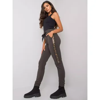 Dámské kalhoty Dámské tepláky v tmavě khaki barvě L