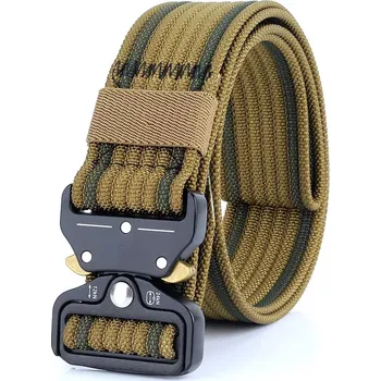 Opasek Pánský plátěný pásek Military pásek Molitor Hnědý