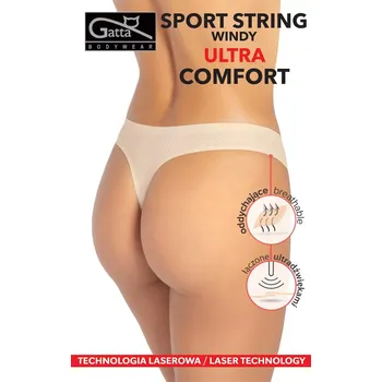 Dámské termo spodní prádlo Tanga Gatta 41669 Sport String Windy Ultra Comfort S-XL béžová M