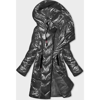 Vypasovaná dámská metalická zimní bunda v grafitové barvě Rosse Line (7227) odstíny šedé XL (42)