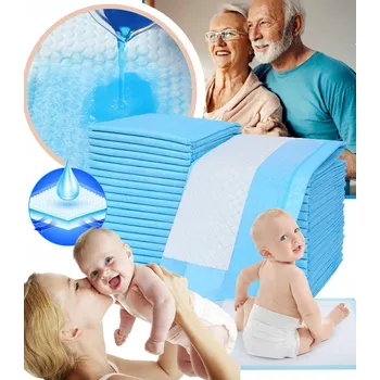 Inkontinenční podložka ABSORPČNÍ PODLOŽKY PRO PŘEBALOVÁNÍ HYGIENICKÉ SILNÉ PODLOŽKY 60 X 60 100 KS