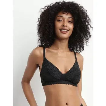 Podprsenka Dámská podprsenka bez kostic DIM DAILY DENTELLE WIREFREE SOFT CUP BRA - DIM - černá 90 B