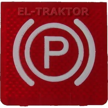 vypínač Symbol pro spínač Podsvícená destička Ruční brzda Červená 14x14mm