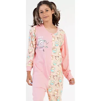 Kojenecký overall Dětský overal Sovičky světle lososová 15 - 16