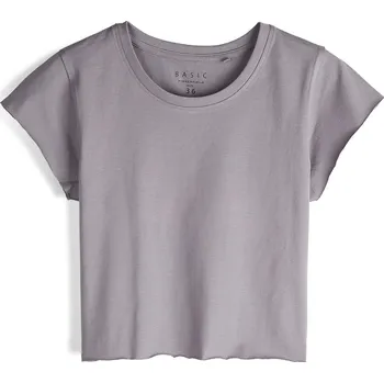 Dámské oblečení GATE Základní bavlněné triko s neopracovaným lemem 36 225-1094/825