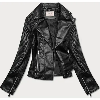 Černá bunda ramoneska s klopami (11Z8037) odstíny černé S (36)