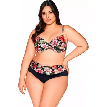 Dámské plavky Spodní díl plavek Ava SF 219/3 Floral květinové XL-42