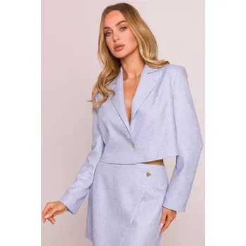 M853 Oříznuté sako - světle modré EU XL