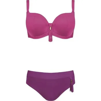 Oblečení a móda Dámské plavky S995N6 - Self 40G Modrá