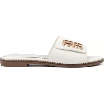 Dámské žabky Klasické bílé nazouváky dámské na plochém podpatku 37