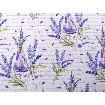 Dekorační látka Loneta levandule METRÁŽ - (72) bílá