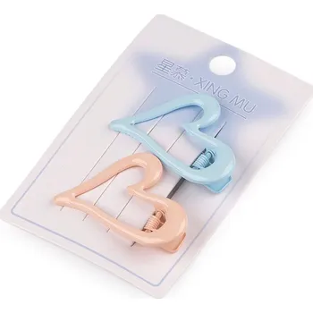 Kovové sponky do vlasů srdce, hvězdy, brýle Varianta: 4 mix srdce, Balení: 2 ks