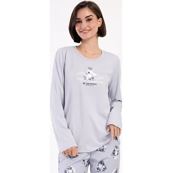 Dámské noční prádlo Dámské pyžamo dlouhé Polar bear šedá XL
