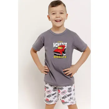 Chlapecké pyžamo 3408 CHLAPECKÉ PYŽAMO MATEO 92-116 šedá 116