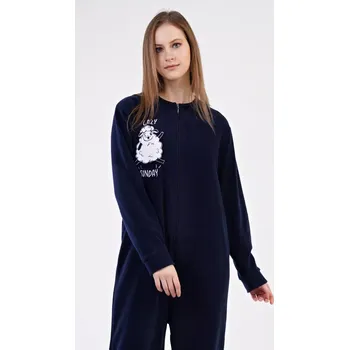 Dámské pyžamo Dámský overal Ovečka tmavě modrá L