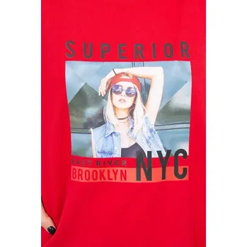 Halenka s potiskem Superior červená UNI