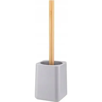 WC štětka WC štětka čtverec s nádobou MORENO šedá bambus