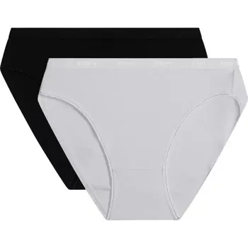 Dámské spodní prádlo Dámské bavlněné kalhotky 2 ks DIM COTTON BIO MINISLIP 2x - DIM - černá M