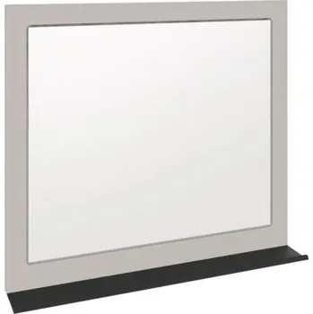 Zrcadlo Zrcadlo do koupelny v rámu Devo Vena 2.0 s poličkou 80 x 70 cm šedá/černá VE2-LUPL80-F118