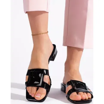 Dámské žabky Praktické černé nazouváky dámské 38