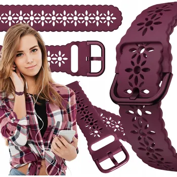 Příslušenství k chytrým hodinkám Řemínek pro Huawei Watch GT 3 42mm Elegant chytré hodinky bordó řemínek 20mm