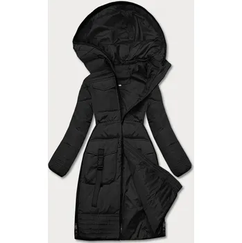 Černá dámská vypasovaná zimní bunda (h-1071-01) odstíny černé XL (42)