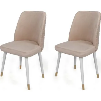 Jídelní židle Sada jídelních židlí Hugo Cream and White, 2 ks, krémová