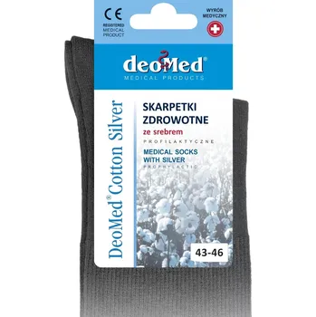 Pánské ponožky Ponožky DEOMED COTTON SILVER černá 47-50