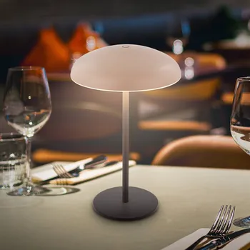 Venkovní osvětlení Briloner LED stolní lampa na akumulátor Brilo unplugged Caxa, béžová/antracitová - Délka USB kabelu 50 cm béžová, antracitová 1 x 2,8 W LED - Doprava zdarma