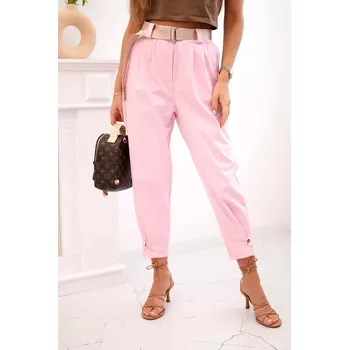 Dámské kalhoty Kalhoty Summer Punto se zapínáním na nohavice bonbónově růžová UNI