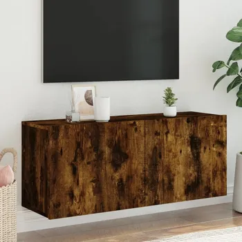 Obývací pokoj vidaXL TV skříňka nástěnná 100 x 30 x 41 cm [836970] Barva: kouřový dub