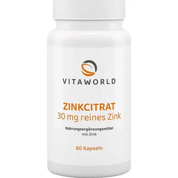 Fitness strava Vitaworld Zinc Citrate 30 mg 60 kapslí