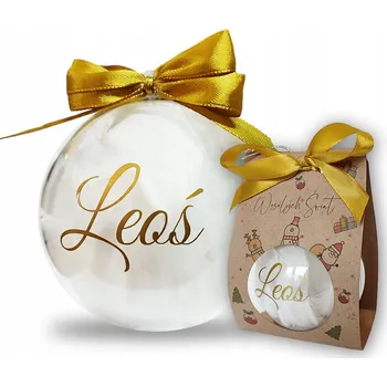Vánoční dekorace Vánoční Koule na vánoční stromeček se jménem, nerozbitná, 8 cm, vánoční ozdoba
