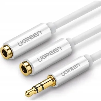 Sluchátka UGREEN KABEL ADAPTÉR ROZDĚLOVAČ AUDIO AUX SLUCHÁTKA MIKROFON MINIJACK 20CM