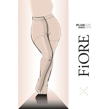 Dámské punčochy Dámské punčochové kalhoty Fiore C 5120 Sheer Plus Size 6-XXL černá 6-XXL