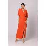 K163 Maxi šaty - korálová EU XL