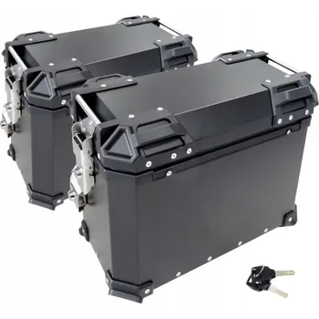 Zavazadlo na motocykl Hliníkové boční kufry na motorku černé 30L