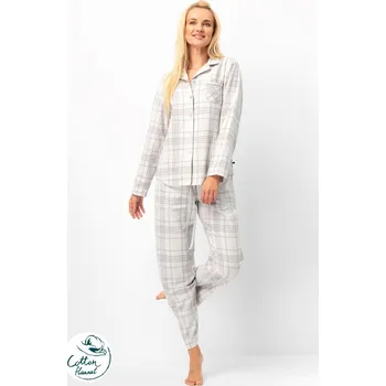 Dámské noční prádlo DÁMSKÉ PYŽAMO LNS 401 B25 světle šedá L