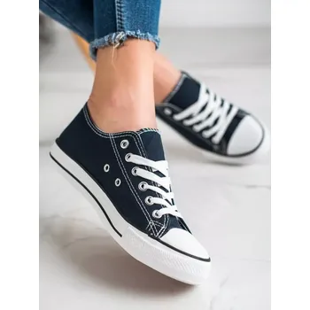 Dámské tenisky Trendy dámské modré tenisky bez podpatku 38