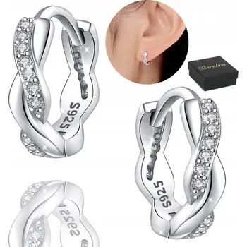 Náušnice Stříbrné Náušnice RYZOST 925 KOLEČKA RÁFKY STŘÍBRO KOLEČKA se zirkony Dámské