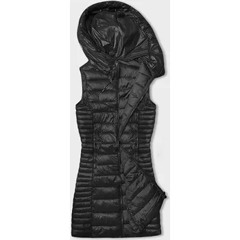 Dámská vesta Černá prošívaná vesta s kapucí (16M9113-392) odstíny černé M (38)