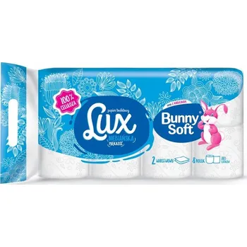 Toaletní papír Suchý toaletní papír bez vůně Bunny Soft 8 ks