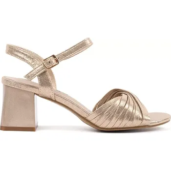 Dámské sandále Moderní zlaté sandály dámské na širokém podpatku 38