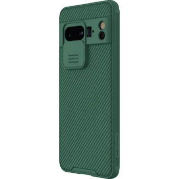 Pouzdro na mobilní telefon Silikonový kryt Nillkin CamShield PRO pro Google Pixel 8 Pro, tmavě zelená