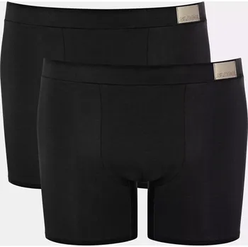 Pánské spodní prádlo Pánské boxerky men GO Natural Short C2P - Sloggi tmavá kombinace oranžové (M018) 000L