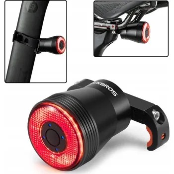 Cyklosvítilna Zadní světlo Rockbros Q5 s pokročilým brzdovým systémem, černé