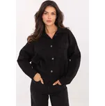 Volná černá dámská košile s elastickým spodním lemem IT-KS-FL9273.86-black Velikost: ONE SIZE